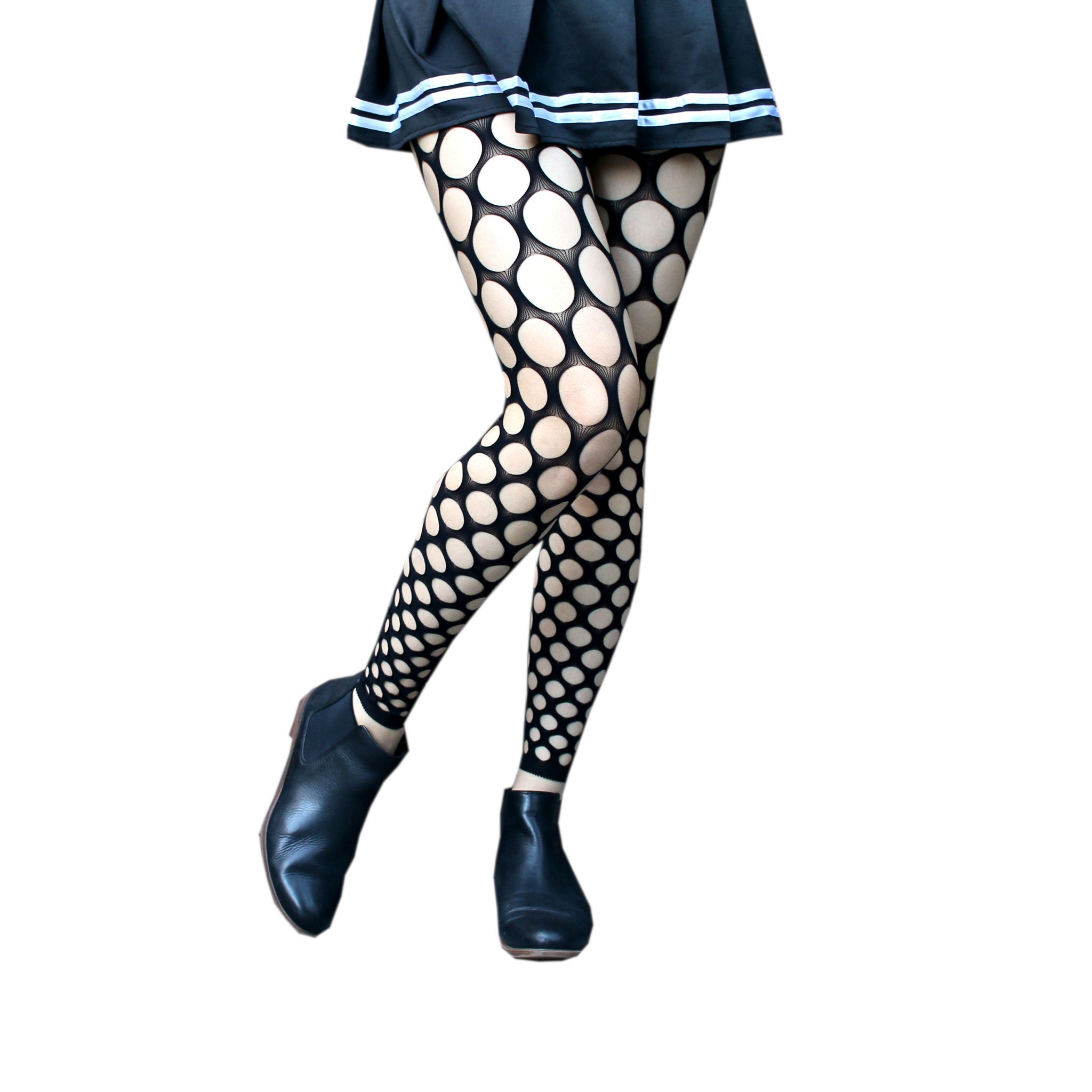 Kaylee Fishnet Tights (White) - Laura's Boutique, Inc